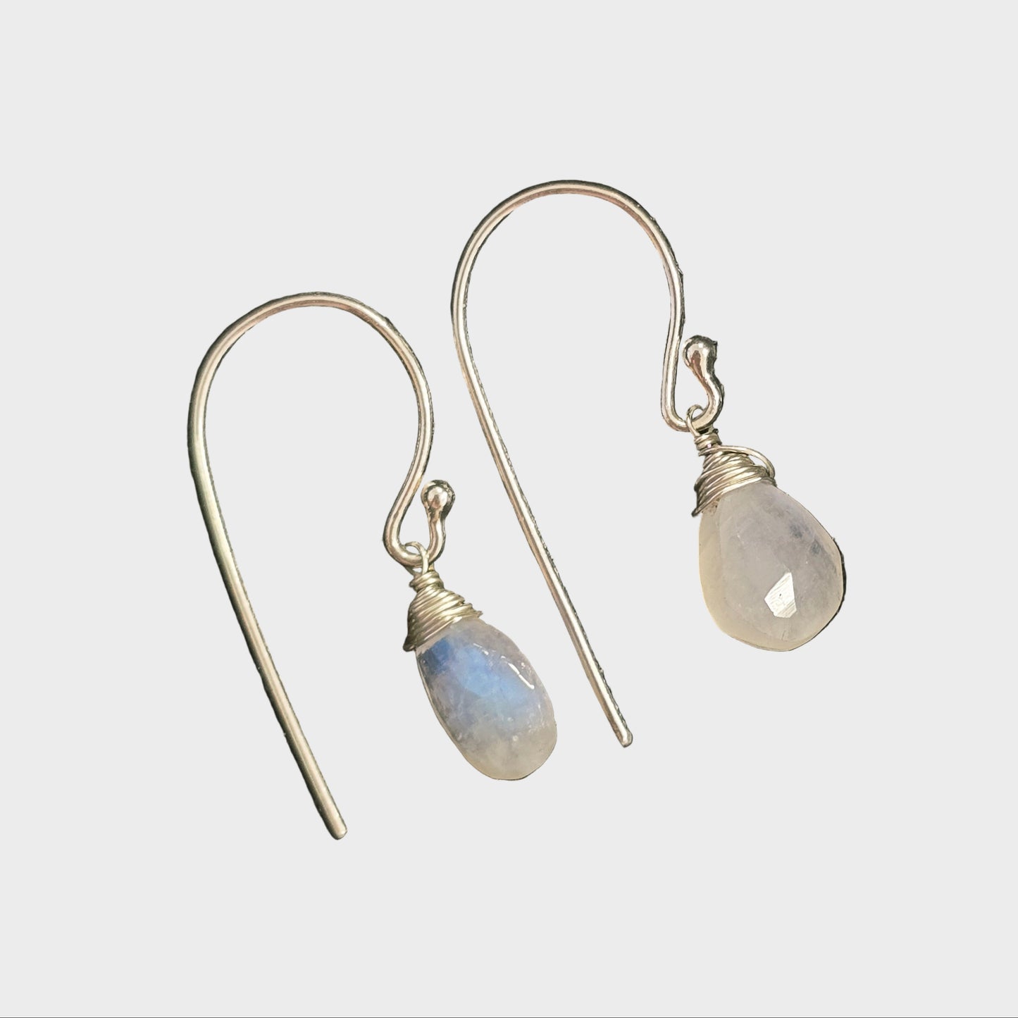 Teardrop Moonstone Hooks