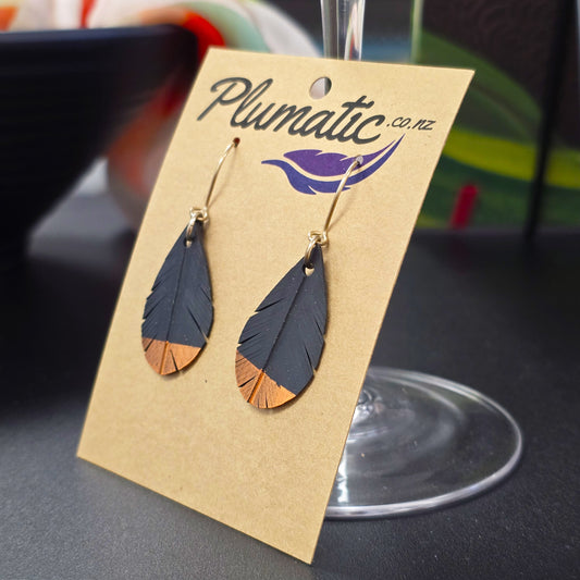 Robin Feather Earrings | Bright Green Tip