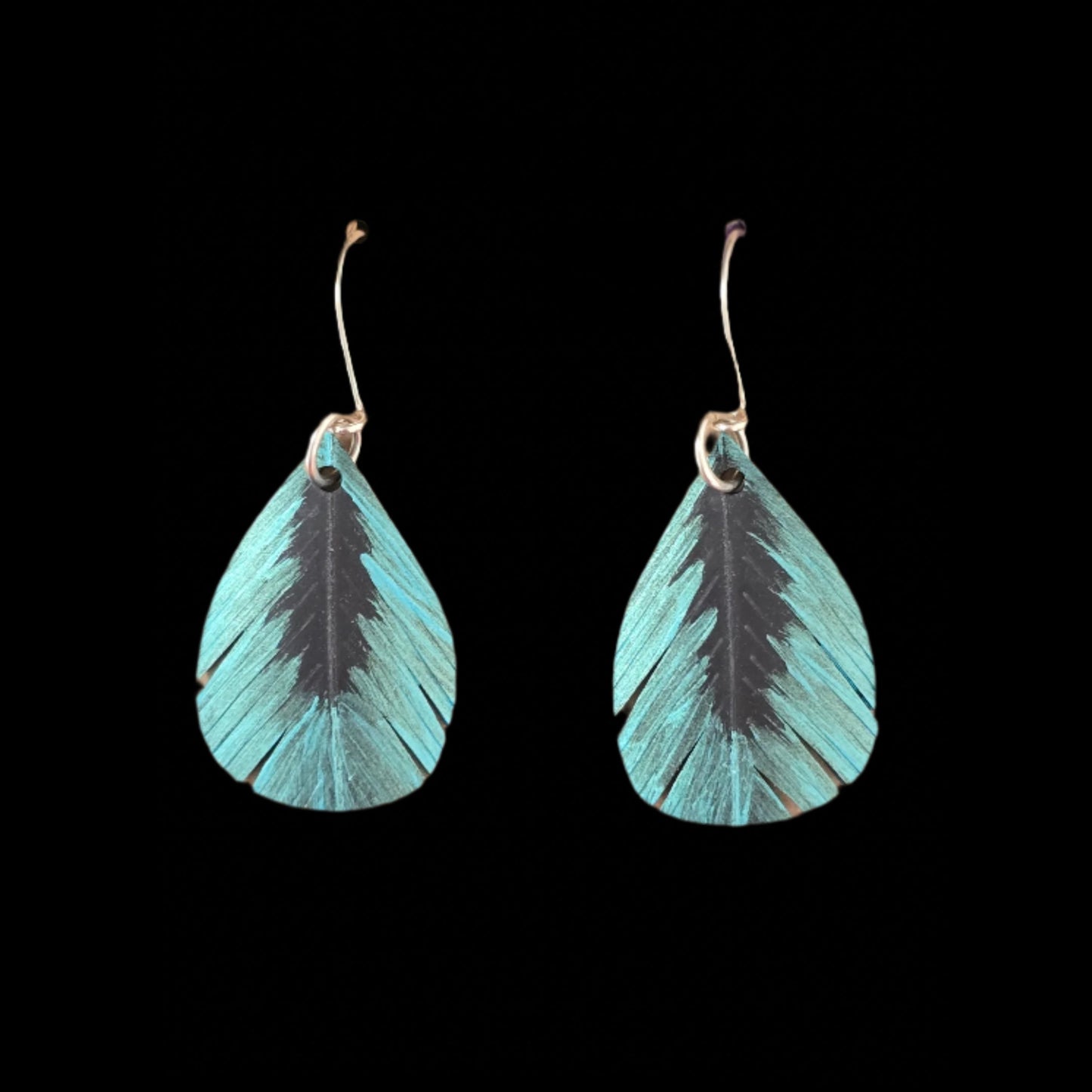 Teardrop Feather Earrings | Turquoise