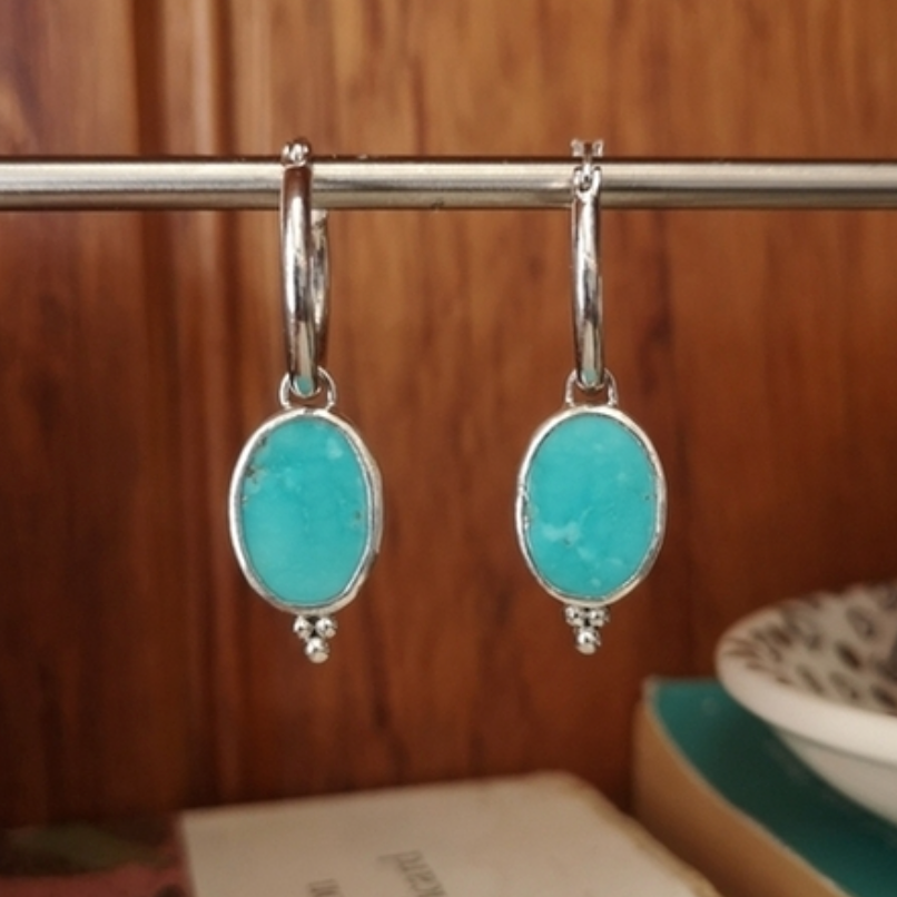 Trinity Turquoise Hoops