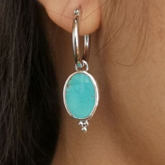 Trinity Turquoise Hoops