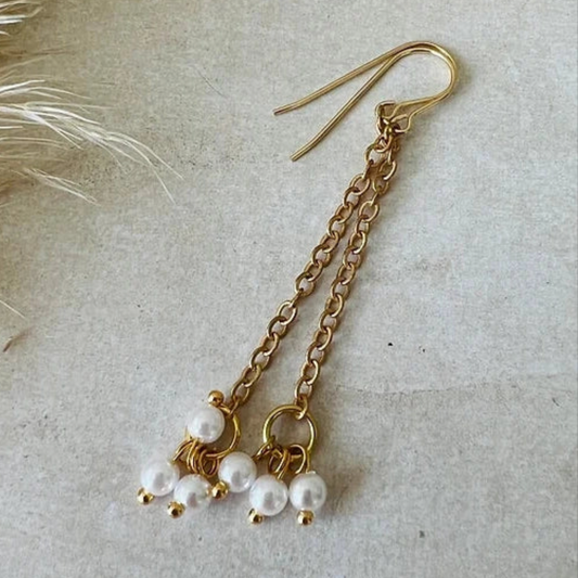 Twigg14kgoldfilledearwiresPearlChainEarrings