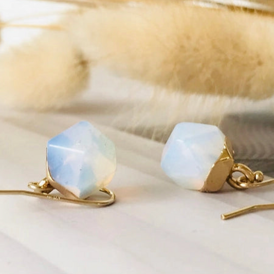 Crystal Drops Earrings | Moonstone