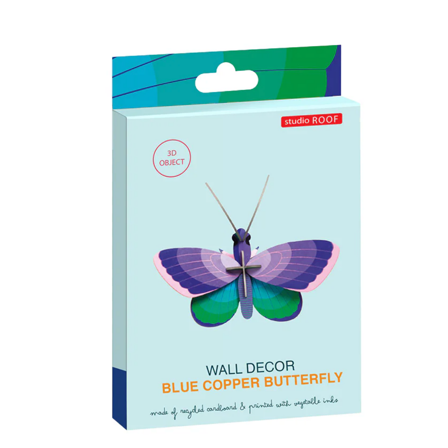 Wall Art Blue Copper Butterfly