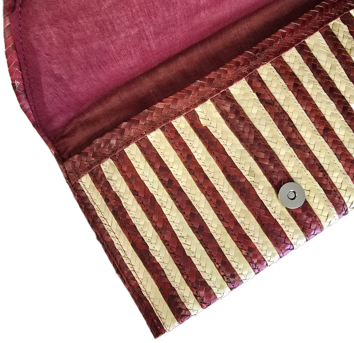 Woven Clutch | Burgundy