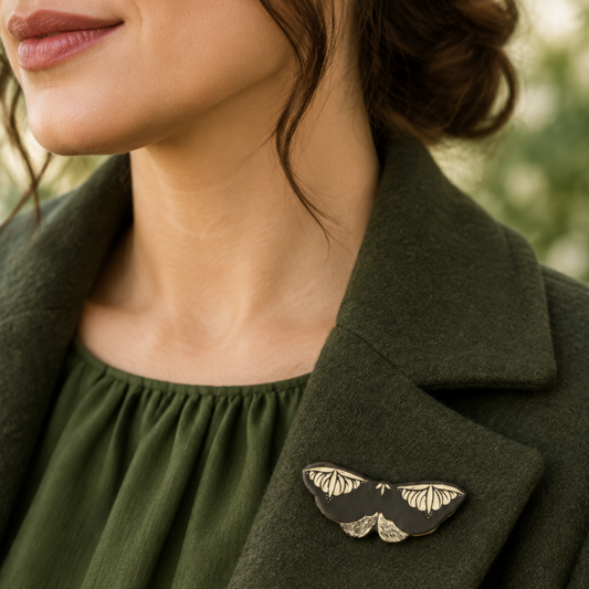 Amber Smith Moth Brooch I