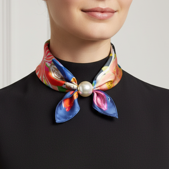 Pearl Neck Scarf | Garden Party