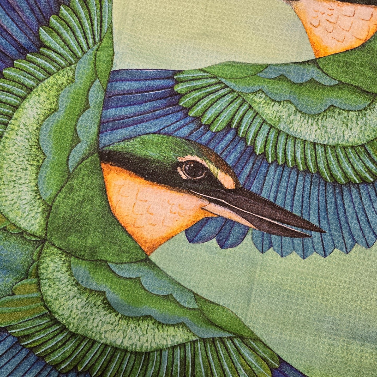 Tea Towel | Sacred Kingfisher in Flight