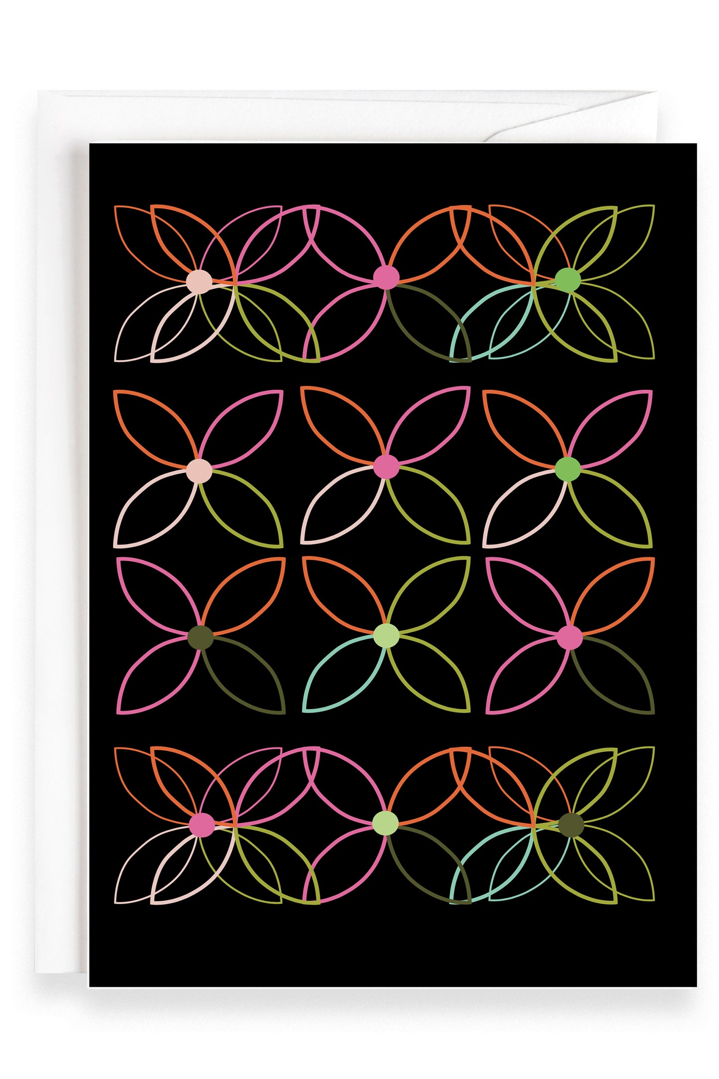 Neon Petals | Greeting Card
