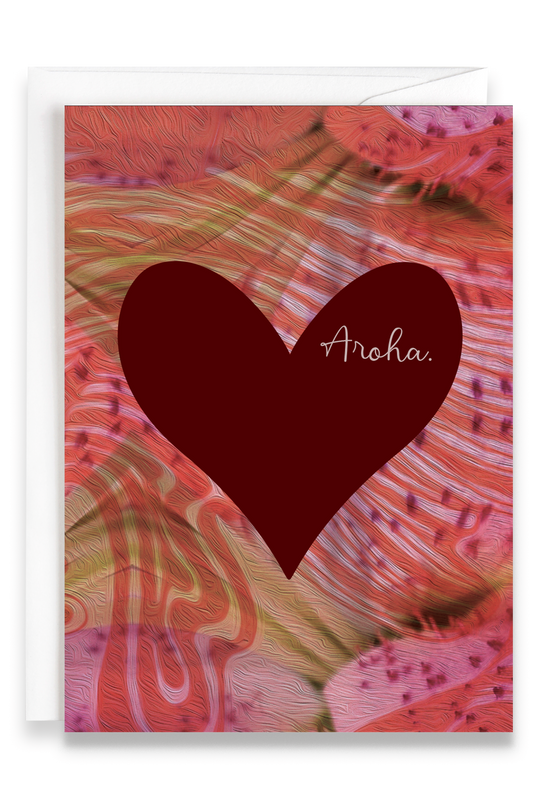 Aroha Heart  | Greeting Card