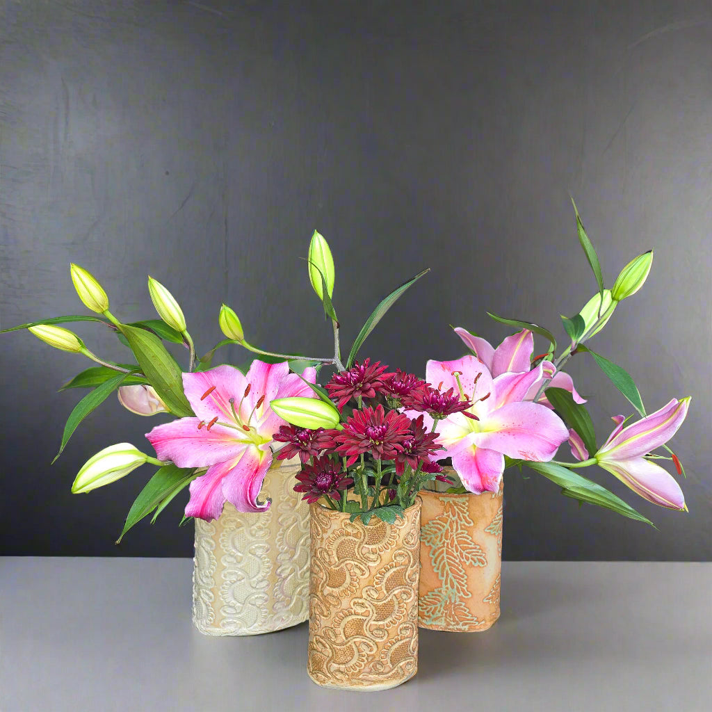 Earthenware Lace Vase
