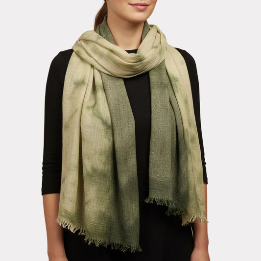 Watercolour Green Scarf
