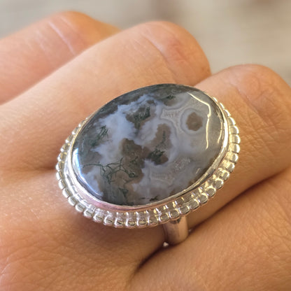 Moss Agate Ring