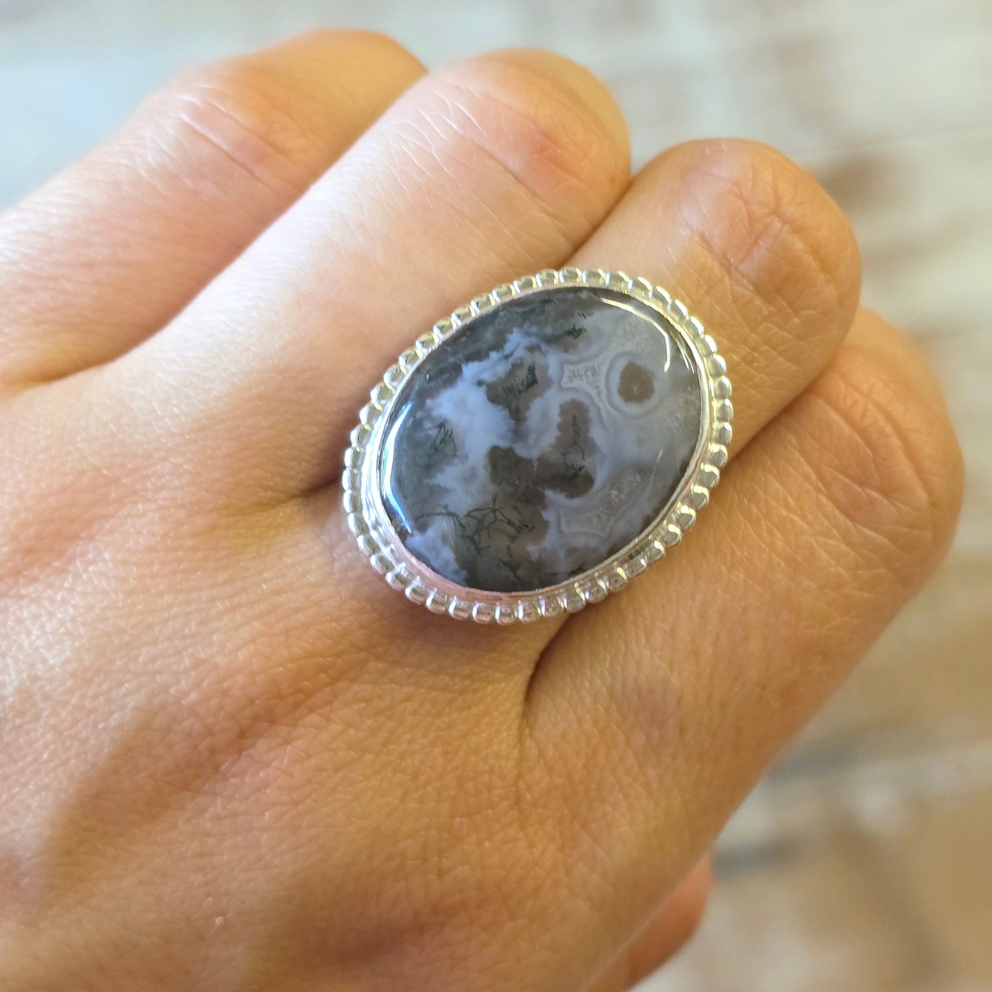 Moss Agate Ring