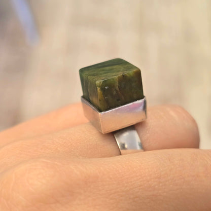 Pounamu Cube Ring