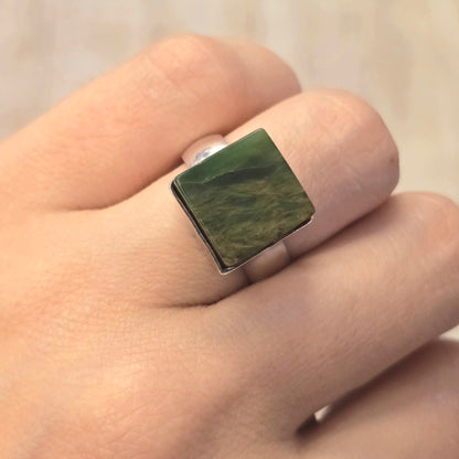 Pounamu Cube Ring