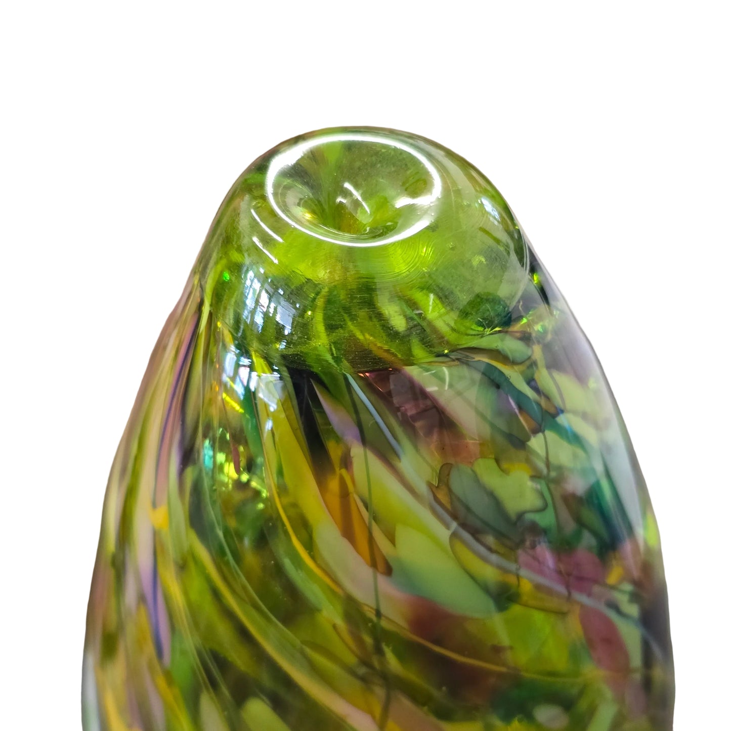 Tear Drop Sculpture | Green Rainbow