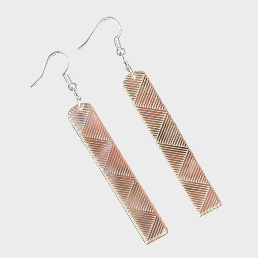 Pacifica Unity Bar | Rose Gold Mirror Earrings
