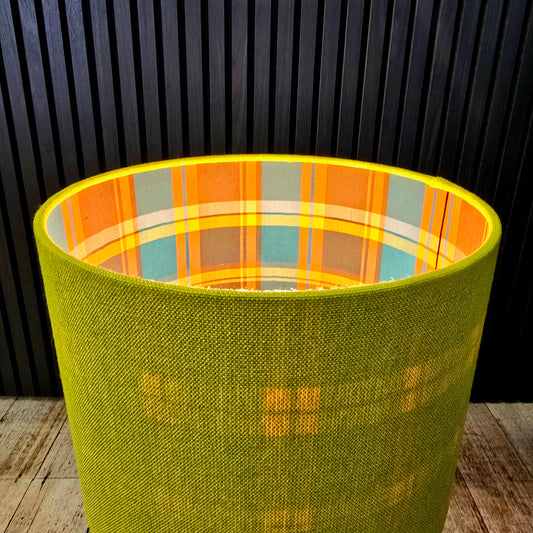 Mercury Chartreuse Tartan Lamp