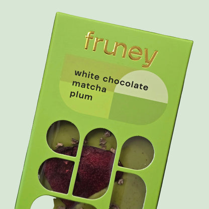 White Chocolate, Matcha & Plum | Chocolate Bar