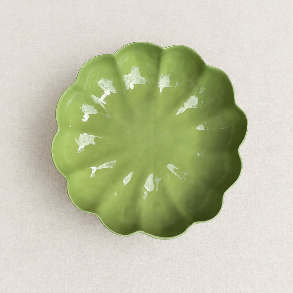 Blossom Platter 24cm | Moss Green