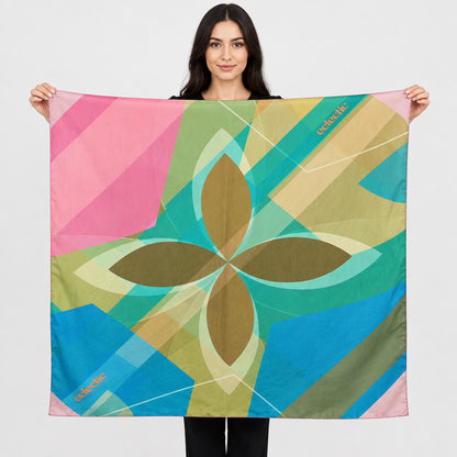 Mid Century Flora Silk Scarf