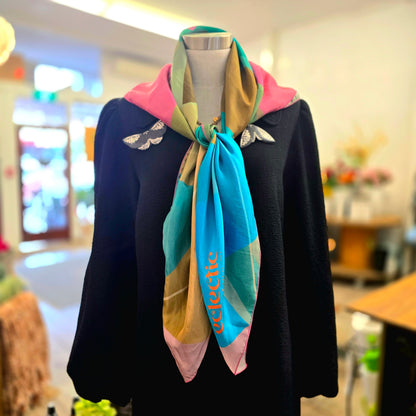 Mid Century Flora Silk Scarf