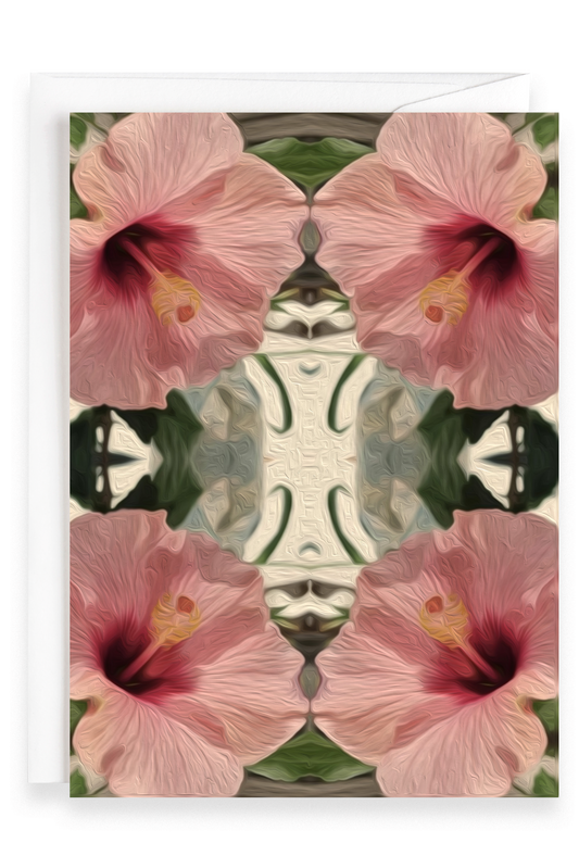 Retro Hibiscus  | Greeting Card
