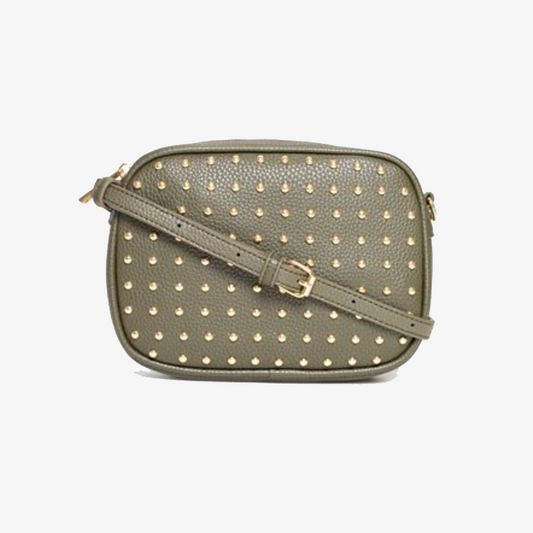 Antler Aggie Bag | Khaki Gold Stud