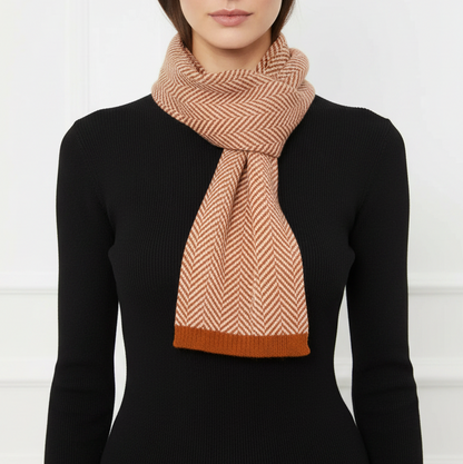 Alma Chevron Scarf | Burnt Orange