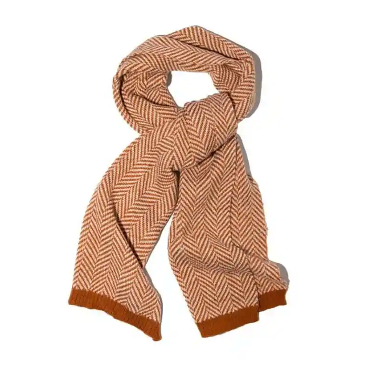 Alma Chevron Scarf | Burnt Orange