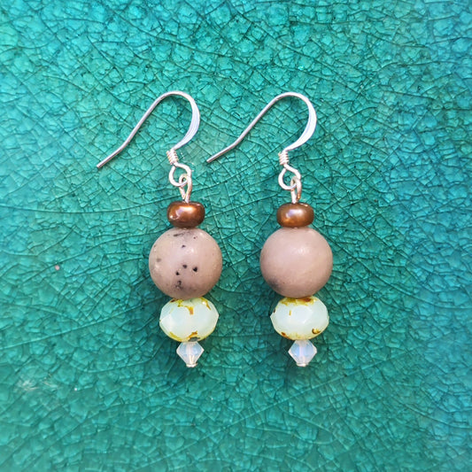 Amazonite + Rondelle Earrings | Set 26