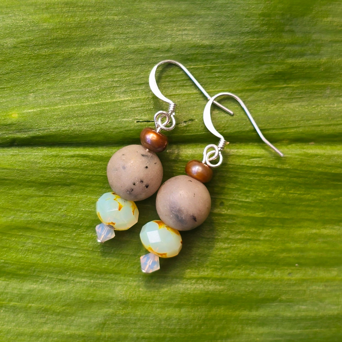 Amazonite + Rondelle Earrings | Set 26