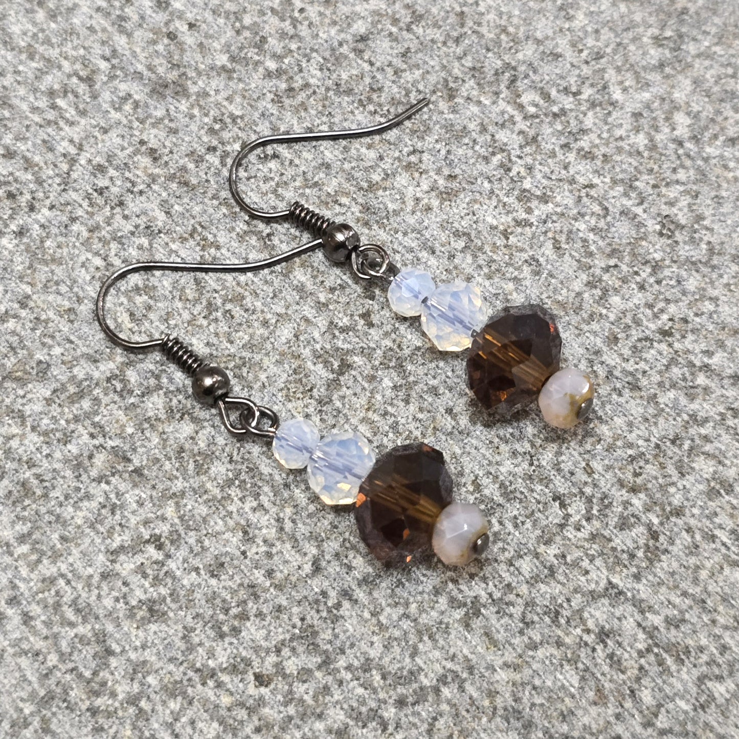 Amber + Opalite Crystal Earrings | Set 47