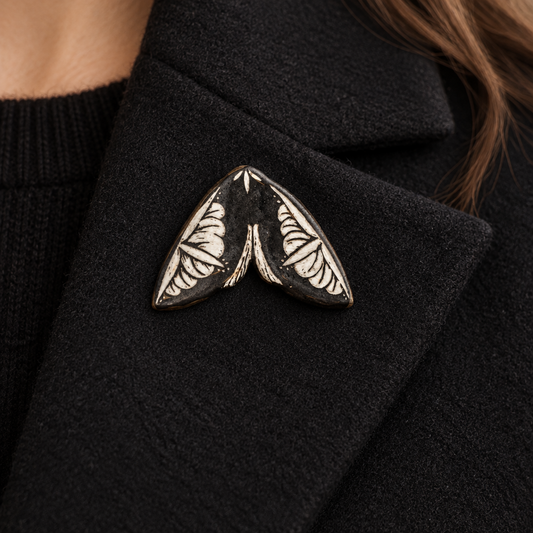 Amber Smith Moth Brooch II