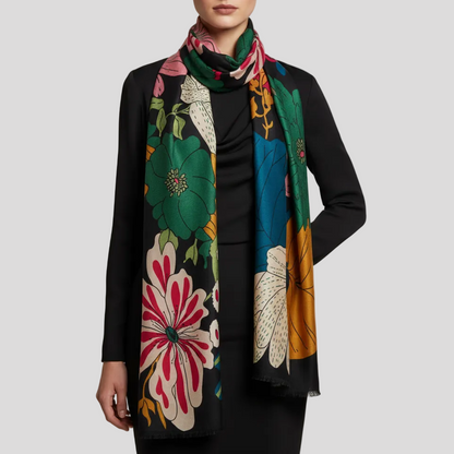 Retro Floral Scarf