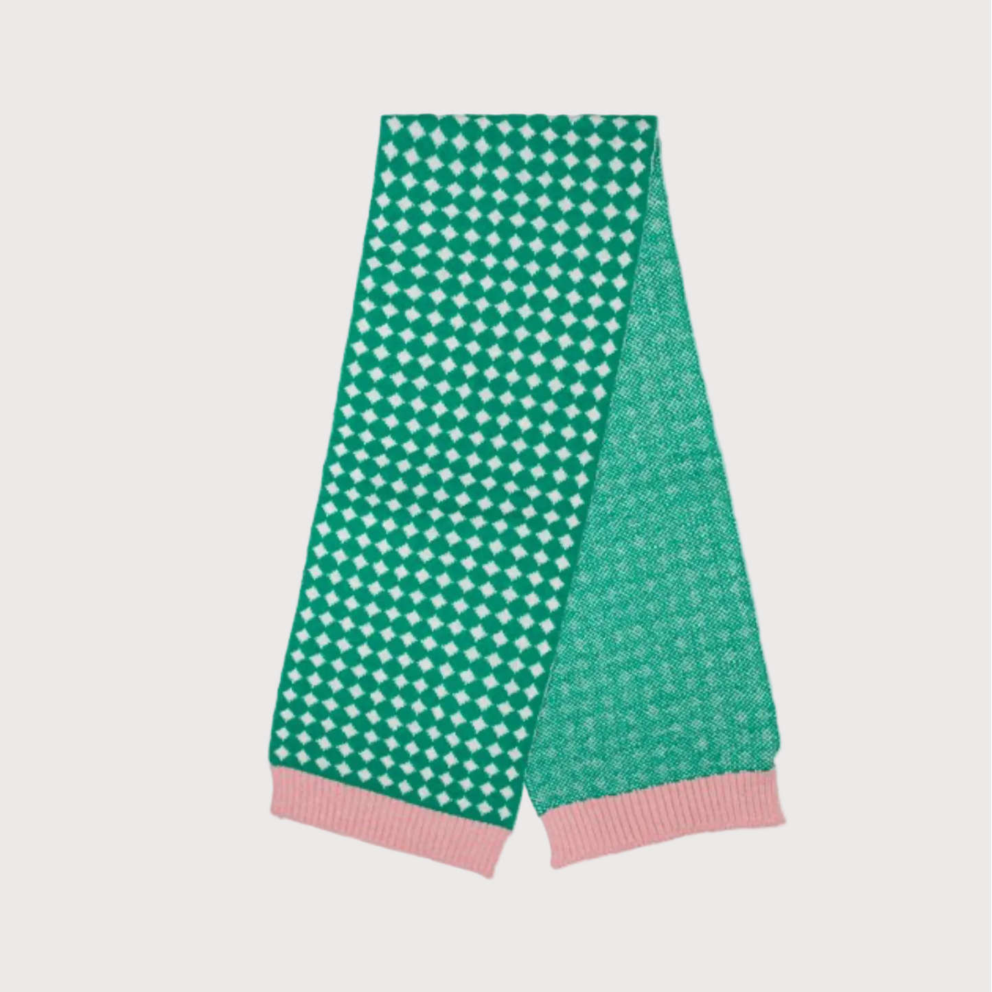 Kids Diamond Check Scarf | Green