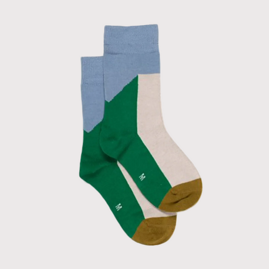 Bambino Socks | Green Geo