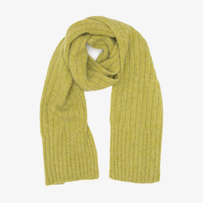 Ribbed Knit Scarf | Chartreuse