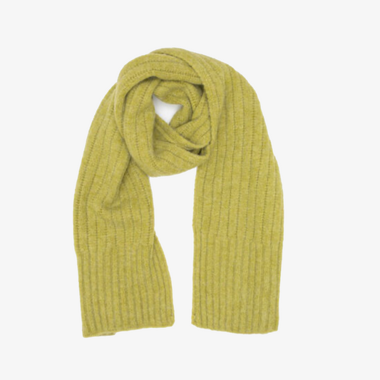 Ribbed Knit Scarf | Chartreuse