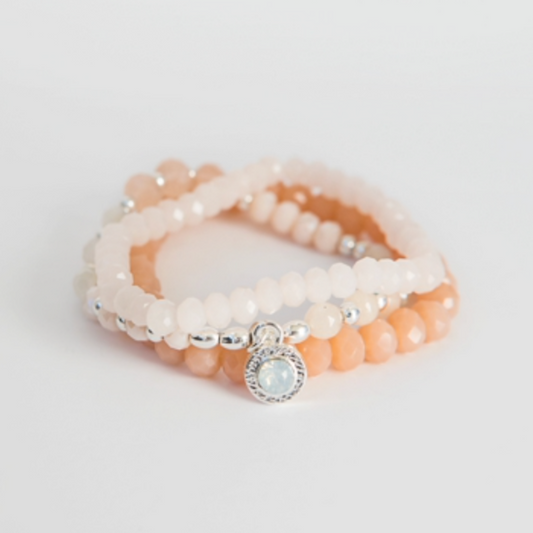Peach + Quartz  Bracelet