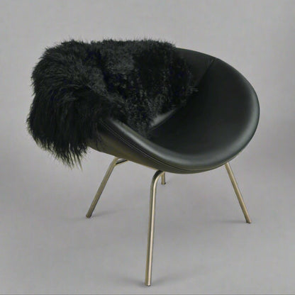 Tibetan Lambskin Rug | Black