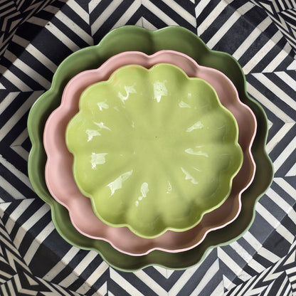 Blossom Platter 18cm | Avocado