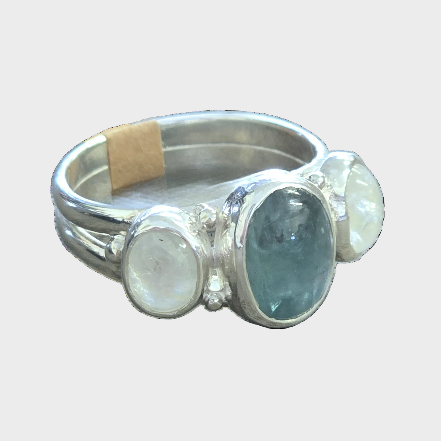 Blue Kyanite + Moonstone Ring