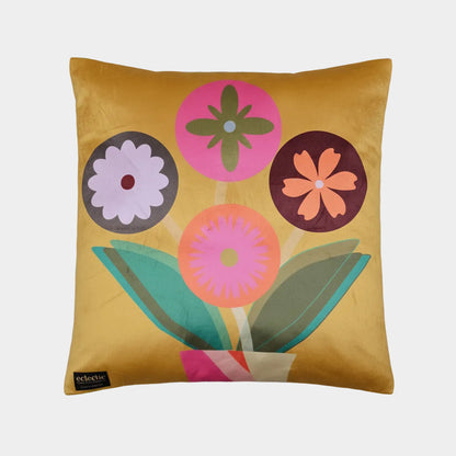 Retro Florals | Velvet Cushion