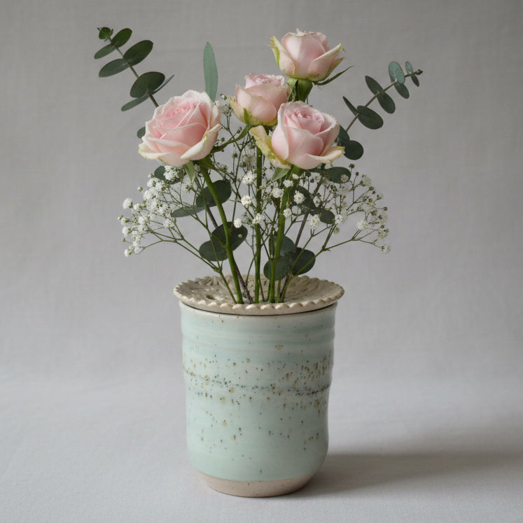 Ceramic Flower Frog  | Cream