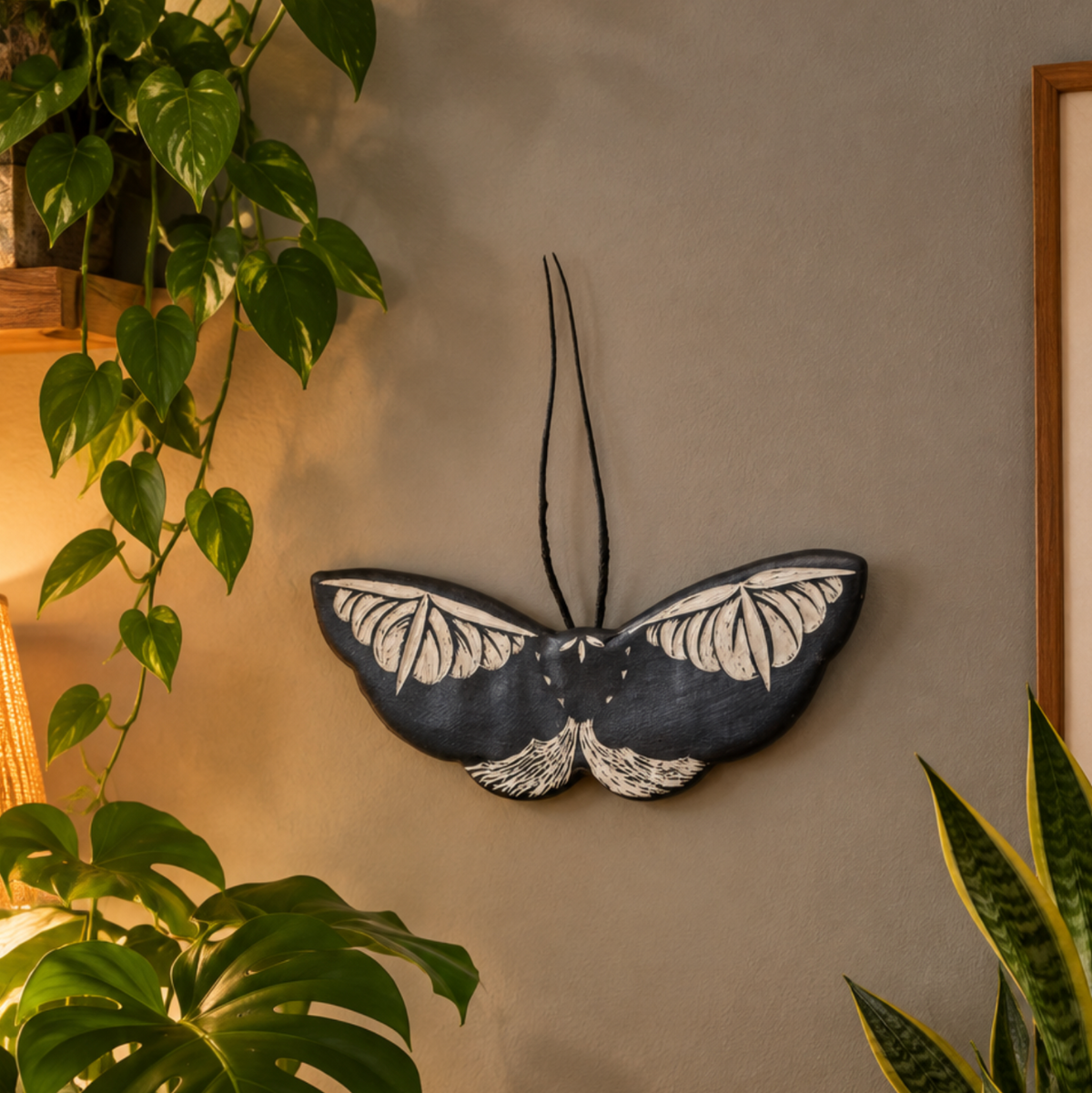 Ceramic Moth Wall Art | Medium II