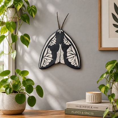 Ceramic Moth Wall Art | Large I