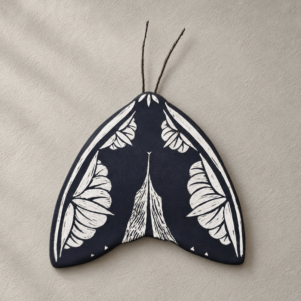 Ceramic Moth Wall Art | Large II