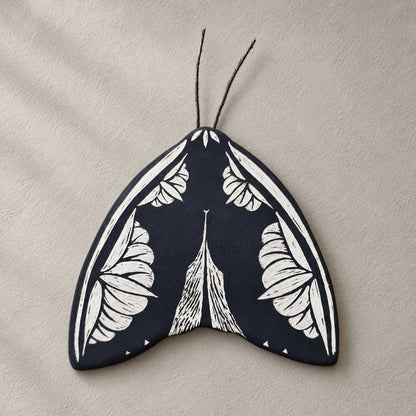 Ceramic Moth Wall Art | Large II